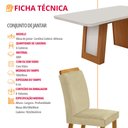Ver imagem 7 de Mesa de Jantar Carolina Tampo 180cm MDF Vidro Canto Copo e 6 Cadeiras Athenas