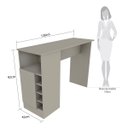 Ver imagem 4 de Cozinha Modulada com Bancada Ilha Max 262 Cm Balcão Tampo Mdp Cinza Champanhe - Clicklar