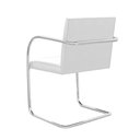 Ver imagem 2 de Kit 2 Cadeiras Brno para Escritório Couro Sintético Branco Tubular Cromada