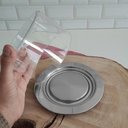 Ver imagem 4 de Prato Inox Cúpula Acrílico Porta Queijo Mina Frios Geladeira