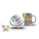Ver imagem 1 de Kit Caneca Autistas com Amor as peças se encaixam + almochaveiro TEA&AMOR AUTPC1