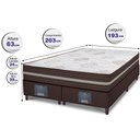 Ver imagem 2 de Cama Box King Colchão + Box 193x203x63 Spring Zen com Molas Ensacadas Marrom Cama Inbox