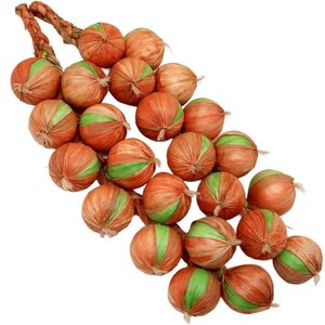 Kit 4 Decoração Tranças de Cebola Artificial Artesanal 47cm