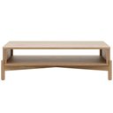 Ver imagem 2 de Mesa de Centro Retangular para Sala Living Madeira Maciça Benton F06 Tauari - Lyam Decor