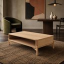Ver imagem 3 de Mesa de Centro Retangular para Sala Living Madeira Maciça Benton F06 Tauari - Lyam Decor
