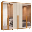 Ver imagem 1 de Guarda Roupa Casal 278cm 6 Portas 8 Espelhos Zac Off/cinamomo Z10 - Mpozenato