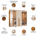 Ver imagem 3 de Guarda Roupa Casal 278cm 6 Portas 8 Espelhos Zac Off/cinamomo Z10 - Mpozenato