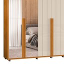 Ver imagem 6 de Guarda Roupa Casal 278cm 6 Portas 8 Espelhos Zac Off/cinamomo Z10 - Mpozenato