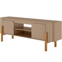 Ver imagem 7 de Rack para Sala de Estar TV 65 pol Orgânico 2 Portas 160cm Jaraguá B02 Fendi - Lyam Decor