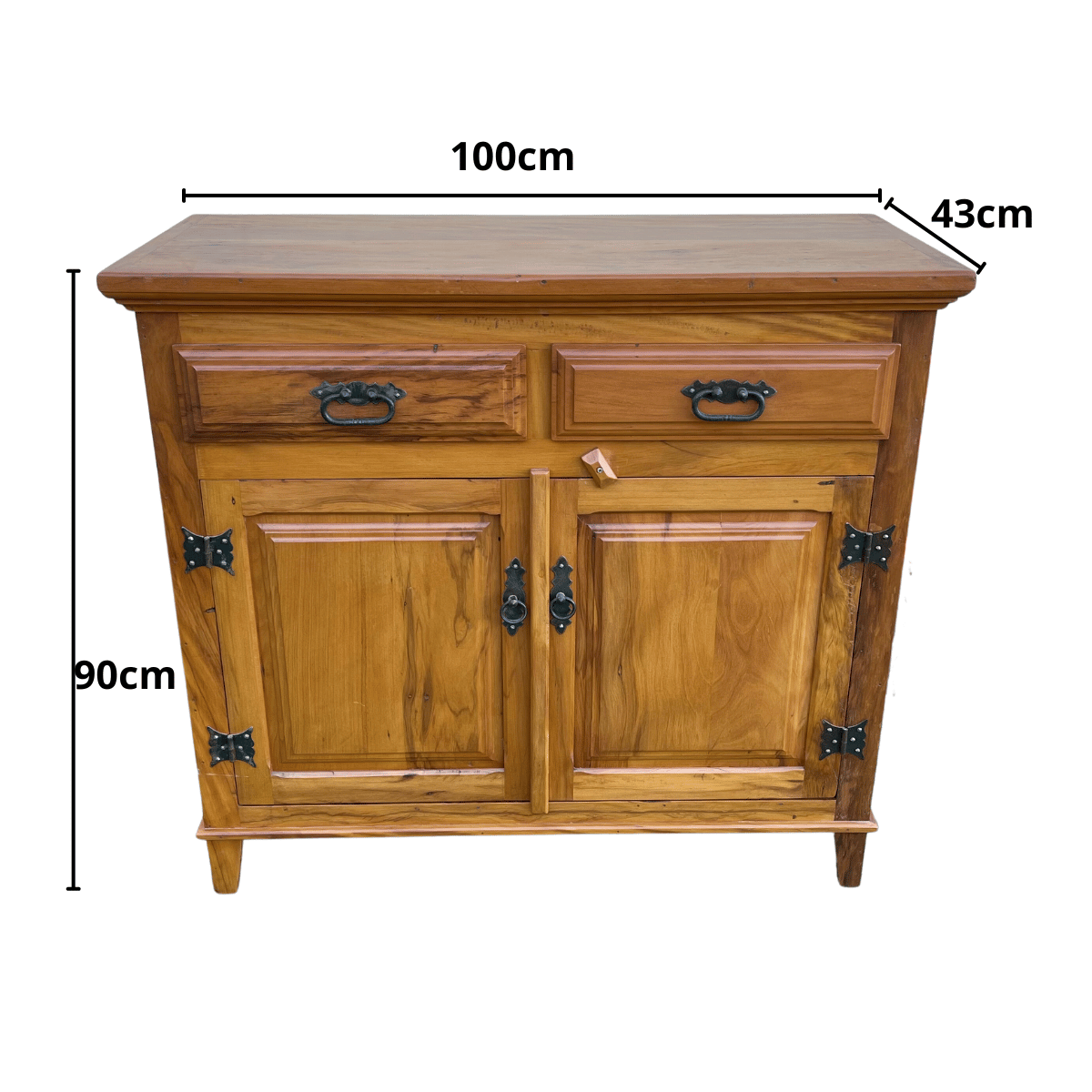 Balcão Buffet Arcaz Madeira de Demolição 2 Portas 2 Gavetas 1,00m Sudeste Rústico - 5