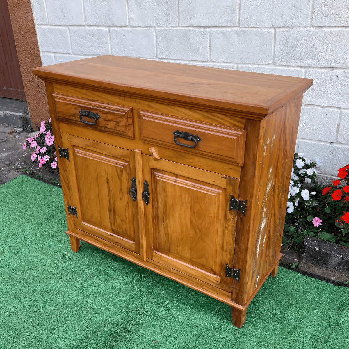 Balcão Buffet Arcaz Madeira de Demolição 2 Portas 2 Gavetas 1,00m Sudeste Rústico - 4