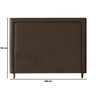 Cabeceira Cama Casal Box Estofado 138 cm Texas Veludo:Marrom - 3