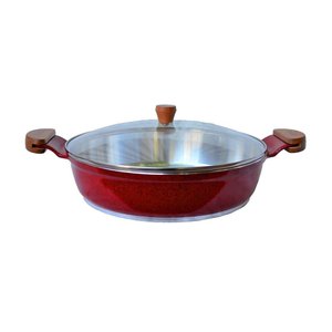 Frigideira Vermelho Alumínio Fundido Usinado Javali Am 30cm