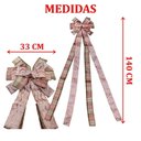 Ver imagem 5 de Laço Decorativo Aramado Enfeite Ponteira Árvore Natal 140cm