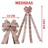 Laço Decorativo Aramado Enfeite Ponteira Árvore Natal 140cm - 5