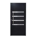 Ver imagem 1 de Porta Lambril de Alumínio Preto 210 x 80 com Puxador e Friso Linha 30 - Direita