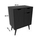 Ver imagem 3 de Gabinete para Banheiro Bn3637 Tecnomobili 2 Portas Preto