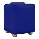 Ver imagem 7 de Puff Decorativo Quadrado Penteadeira Urban - Azul Royal-bege Corino