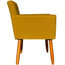 Ver imagem 5 de Kit 4 Poltrona para Sala Recepção Consultório Cadeira Nina Suede Cores Pés Palito