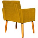 Ver imagem 6 de Kit 4 Poltrona para Sala Recepção Consultório Cadeira Nina Suede Cores Pés Palito