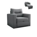 Ver imagem 1 de Sofá Cama Solteiro para Decoração Quarto Confortável - Suede - Sv Decor:cinza