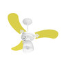 Kit 2 Ventiladores Teto New Baby Colors 3 Pás MDF Branco/Amarelo 220V - 2