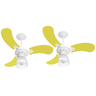 Kit 2 Ventiladores Teto New Baby Colors 3 Pás MDF Branco/Amarelo 220V - 1
