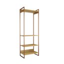 Ver imagem 2 de Closet Modulado Estilo Industrial Solteiro Loft Canela Cabideiro Base Cobre