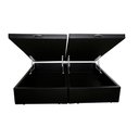 Ver imagem 2 de Cama Box Baú Casal Bipartido King Design Sintético Preto 138x188x41