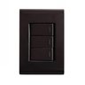 Conjunto Interruptor Simples Triplo Grafite Tramontina Liz - 1