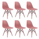 Ver imagem 1 de Conjunto 6 Cadeiras Eames PP Opala Rosa Pés em Polipropileno