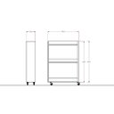 Ver imagem 4 de Armário para Banheiro / Toalheiro / Maquiagem 3 Prateleira Branco com Rodas