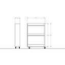 Ver imagem 4 de Armário para Banheiro / Toalheiro / Maquiagem 3 Prateleira Branco com Rodas