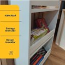 Ver imagem 3 de Armário para Banheiro / Toalheiro / Maquiagem 3 Prateleira Branco com Rodas