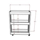 Ver imagem 2 de Armário para Banheiro / Toalheiro / Maquiagem 3 Prateleira Branco com Rodas