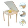 Mesa Baú Infantil de Madeira Maciça Quadrada para Criança - 2