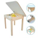 Ver imagem 2 de Mesa Baú Infantil de Madeira Maciça Quadrada para Criança