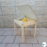 Mesa Baú Infantil de Madeira Maciça Quadrada para Criança - 6