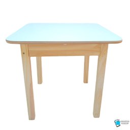 Mesa Baú Infantil de Madeira Maciça Quadrada para Criança - 7