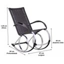 Ver imagem 5 de 2 Cadeiras de Balanço em Alumínio + 1 Mesa de Centro Trama Pedra Ferro