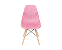 Ver imagem 3 de Cadeira de Jantar Eames Colmeia na Cor Rosa Base Madeira Eiffel Sala Cozinha