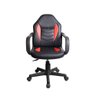 Cadeira Gamer Infantil em Couro PVC Pelegrin PEL-9354 Preto com Vermelho - 1