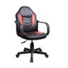 Cadeira Gamer Infantil em Couro PVC Pelegrin PEL-9354 Preto com Vermelho - 4