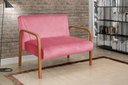 Ver imagem 2 de Namoradeira Anita Cor:Suede Rosa 280