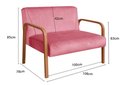 Ver imagem 5 de Namoradeira Anita Cor:Suede Rosa 280