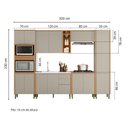 Ver imagem 5 de Cozinha Modulada Allure Linea Brasil 6 Peças Mdf A01m5 Jequitiba/gris Fosco
