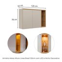 Ver mais imagens de Cozinha Modulada Allure Linea Brasil 6 Peças Mdf A01m5 Jequitiba/gris Fosco
