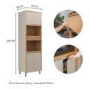 Ver imagem 7 de Cozinha Modulada Allure Linea Brasil 6 Peças Mdf A01m5 Jequitiba/gris Fosco