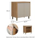 Ver imagem 2 de Cozinha Modulada Allure Linea Brasil 6 Peças Mdf A01m5 Jequitiba/gris Fosco