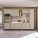 Ver imagem 1 de Cozinha Modulada Allure Linea Brasil 6 Peças Mdf A01m5 Jequitiba/gris Fosco